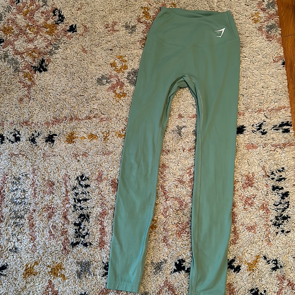 Gymshark teal seamless leggings, size XS